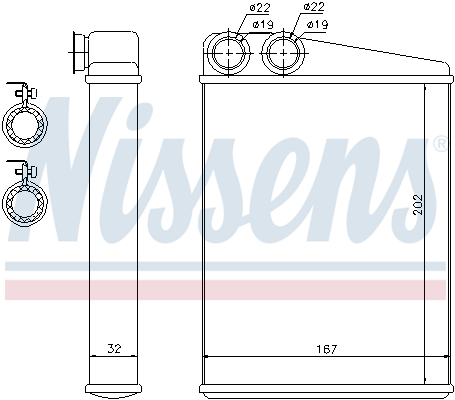 Радиатор печки 72046 NISSENS