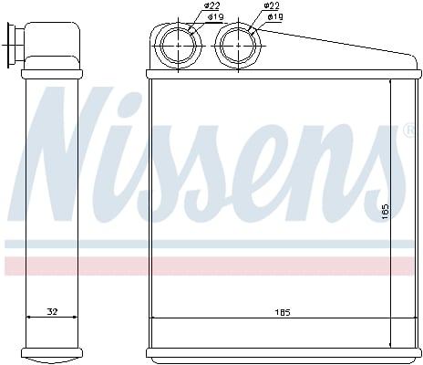 Теплообменник, отопление салона 72206 NISSENS