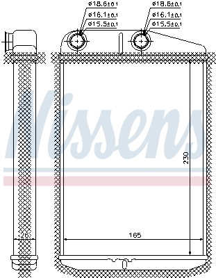 Радиатор печки 73989 Nissens