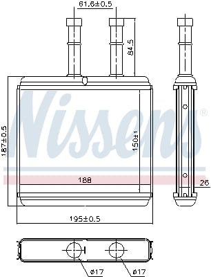 Теплообменник, отопление салона 76504 Nissens