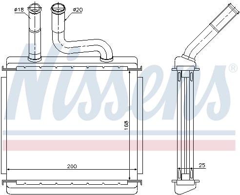 Радіатор пічки Chevrolet Tacuma (00-) 76507 Nissens