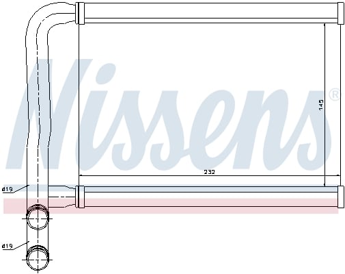 Радіатор пічки Hyundai Accent (MC) (05-) 77631 Nissens