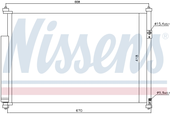 Конденсатор кондиционера Suzuki Grand Vitara (05-) 940012 Nissens