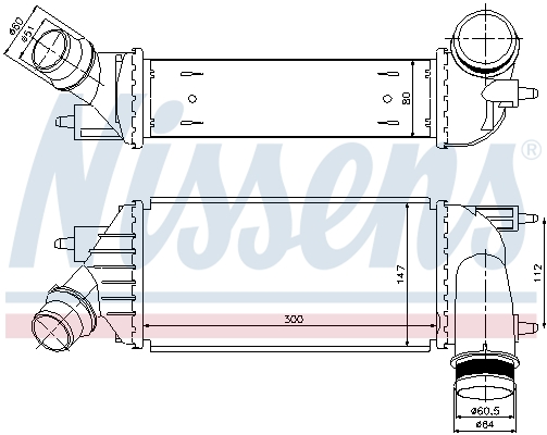 Інтеркулер CITROEN C8 JUMPY FIAT SCUDO PEUGEOT 807 EXPERT EXPERT TEPEE TOYOTA PROACE 2.0D 03.06- 96467 NISSENS