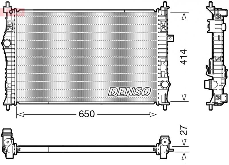 Радиатор, охлаждение двигателя DRM36002 DENSO - фото 1