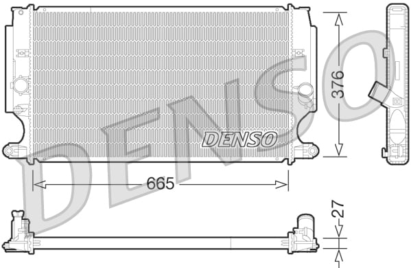 Радіатор, охолодження двигуна DRM36007 DENSO