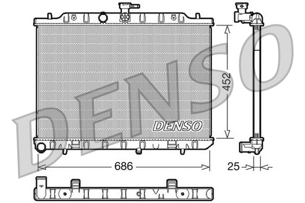 Радіатор охолоджування двигуна DRM46007 DENSO