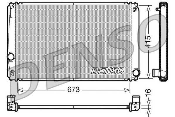 Радіатор, охолодження двигуна DRM50051 DENSO - фото 1