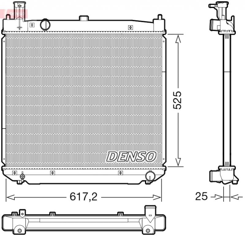 Радиатор, охлаждение двигателя DRM50074 DENSO - фото 1