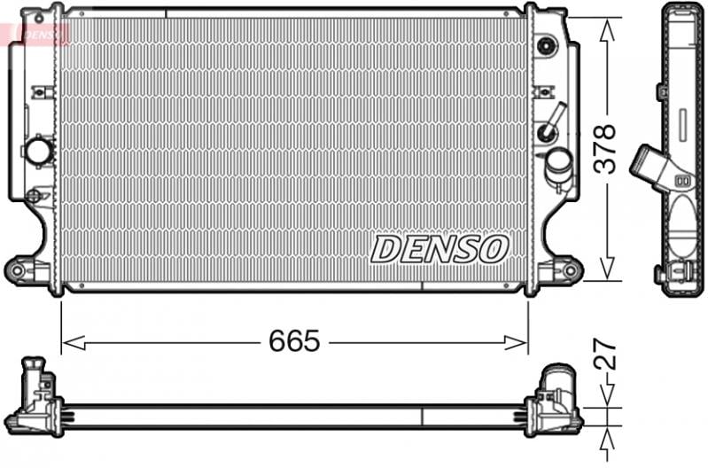 Радиатор охолоджування двигателя DRM50088 DENSO