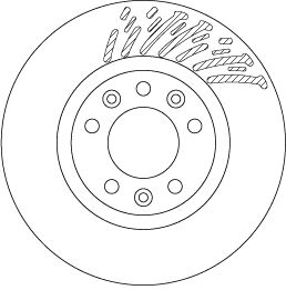 Гальмівний диск передній CITROEN BERLINGO C4 PICASSO II GRAND C4 SPACETOURER OPEL 1.2-2.0D 02.13- DF6657 TRW