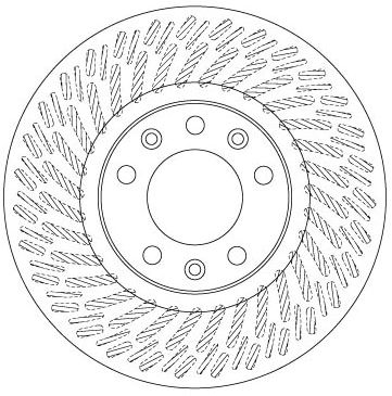 Тормозной диск передний PEUGEOT 308 II 1.2-2.0D 09.13- DF6698 TRW