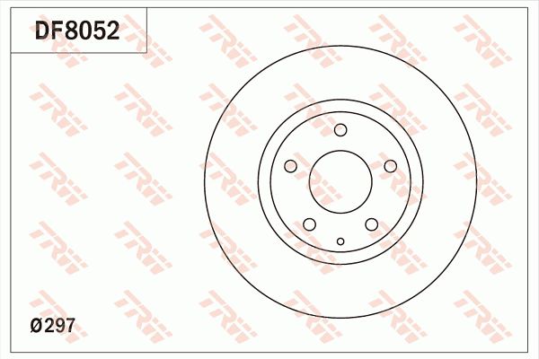 Тормозной диск передний MAZDA 6 CX-5 2.0/2.2D/2.5 11.11- DF8052 TRW