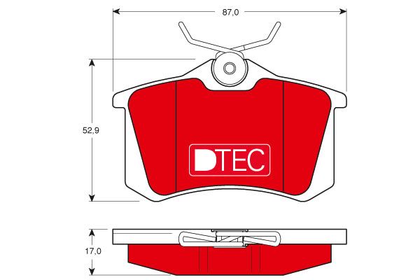 Гальмівні колодки задні AUDI A1 A2 A3 A4 A6 A8 CITROEN BERLINGO C2 C3 I C4 DS4 DS 4 1.0 05.86- GDB1330DTE TRW