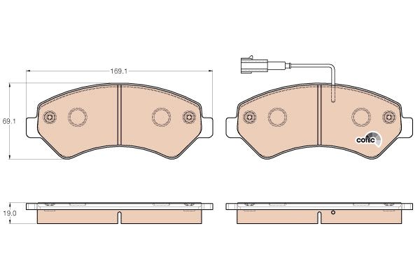 Колодки гальмівні передні CITROEN JUMPER FIAT DUCATO PEUGEOT BOXER 2.0D-3.0D 04.06- GDB1982 TRW