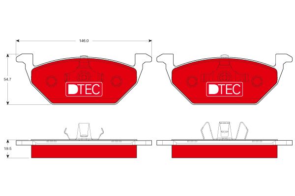 Гальмівні колодки передні AUDI A1 A3 SEAT CORDOBA IBIZA LEON TOLEDO IV SKODA FABIA I 1.0 09.96- GDB1984DTE TRW