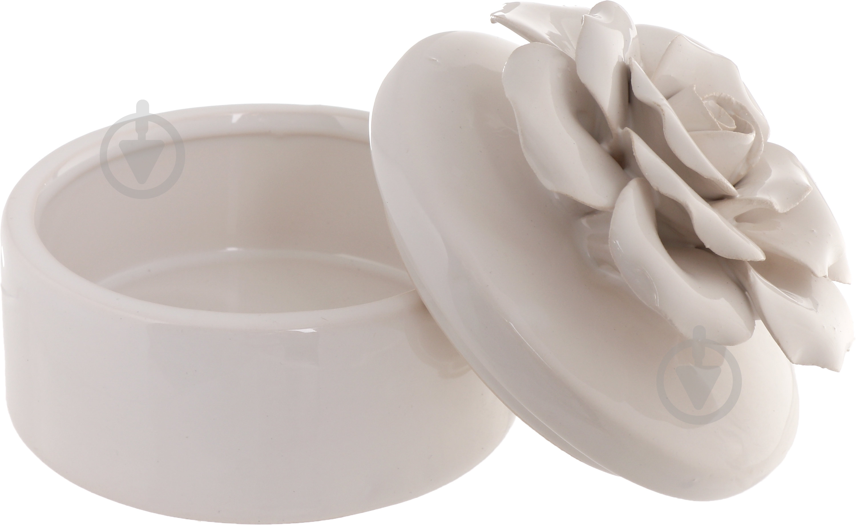 Шкатулка Роза белая круглая SA-2908 - фото 2