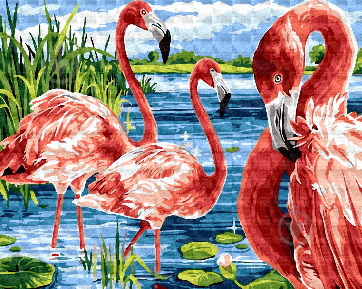 ᐉ Картина по номерам Яркие фламинго 40x50 см GX32419 Brushme