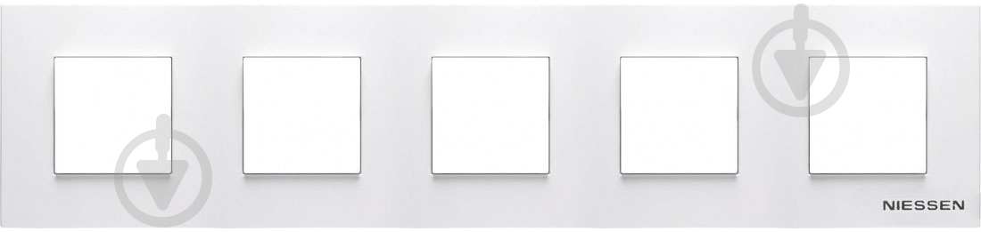 Рамка пятиместная ABB Zenit универсальная альпийский белый N2275 BL - фото 1