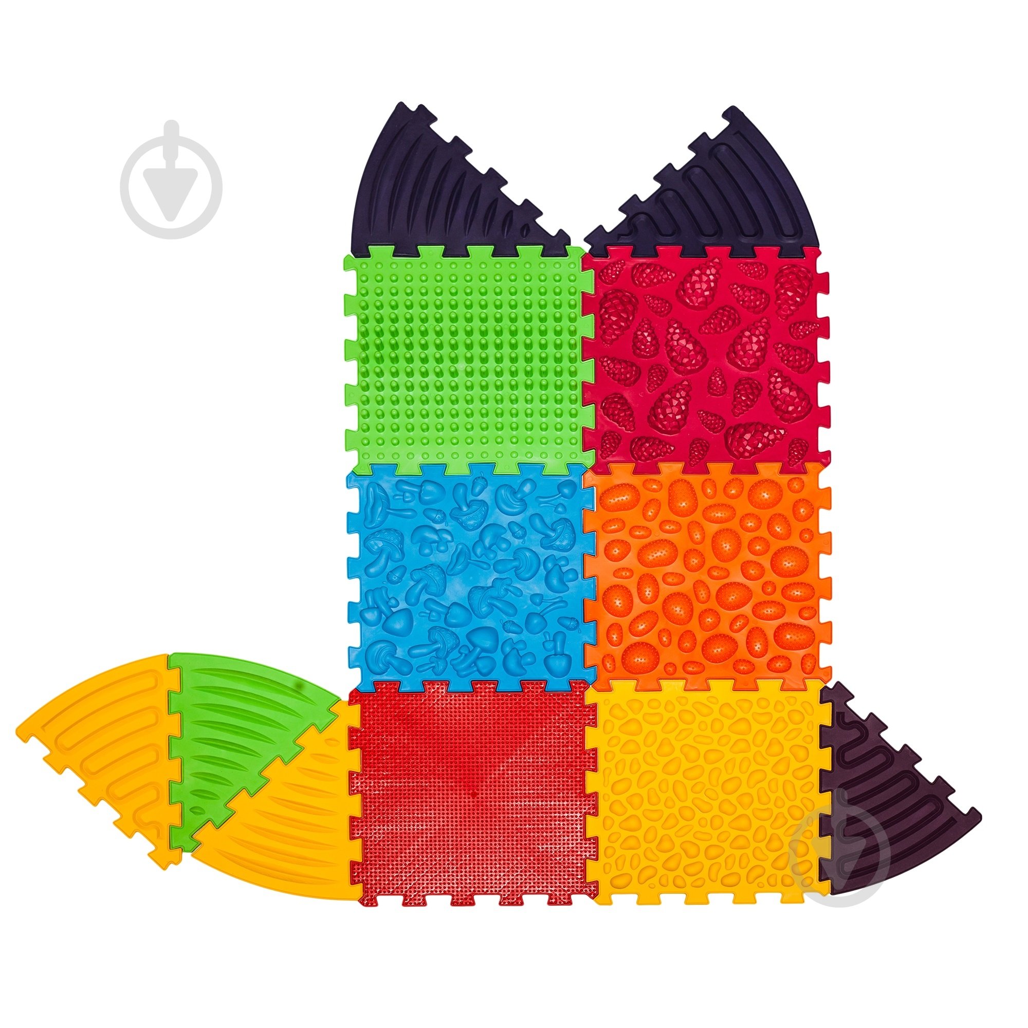 Массажный коврик Ортек Пазлы 6 эл. + 6 Треугольников 12731 - фото 2