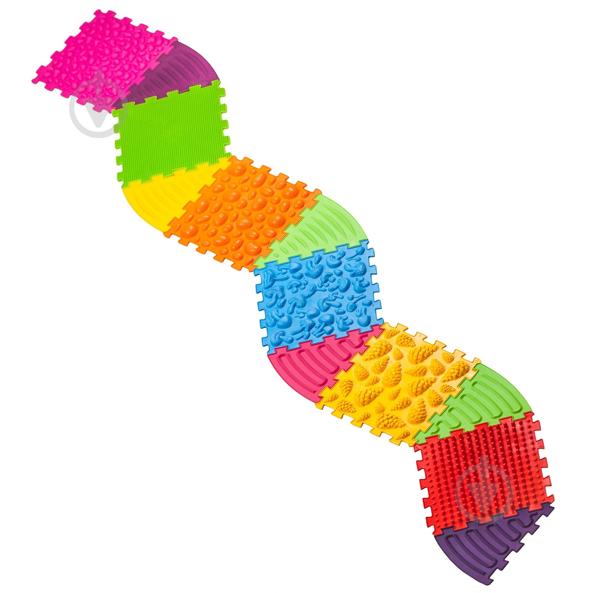 Массажный коврик Ортек Пазлы 6 эл. + 6 Треугольников 12731 - фото 1