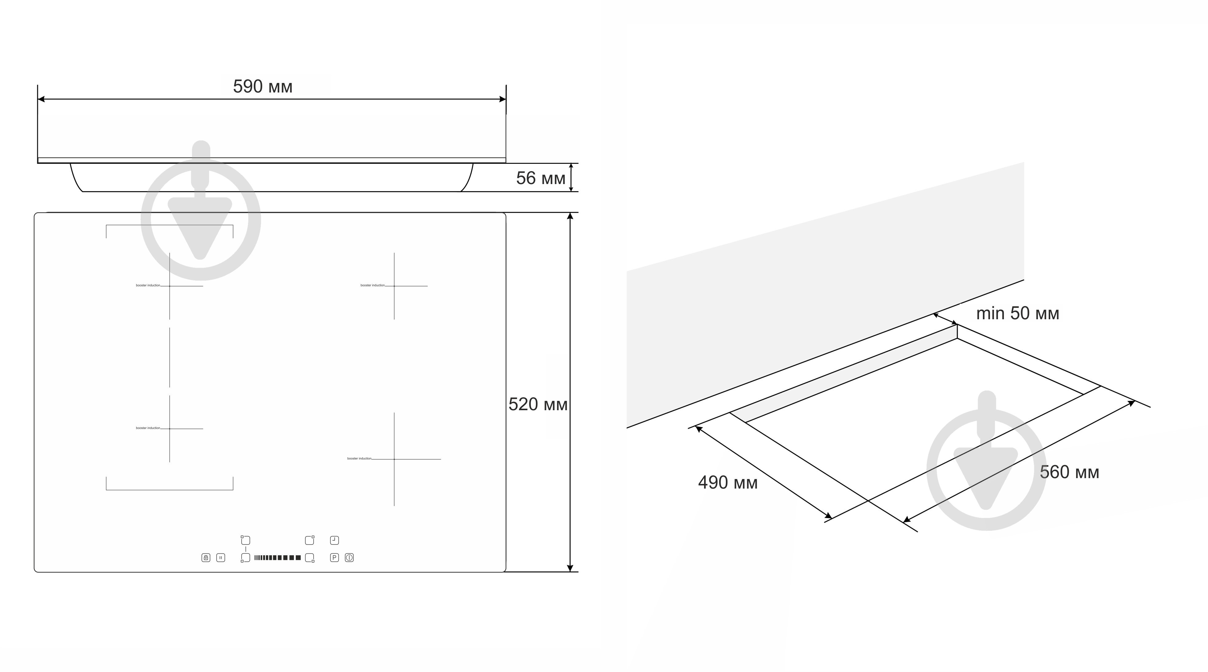 Варочная поверхность индукционная Eleyus ELIT 60 BL I - фото 13
