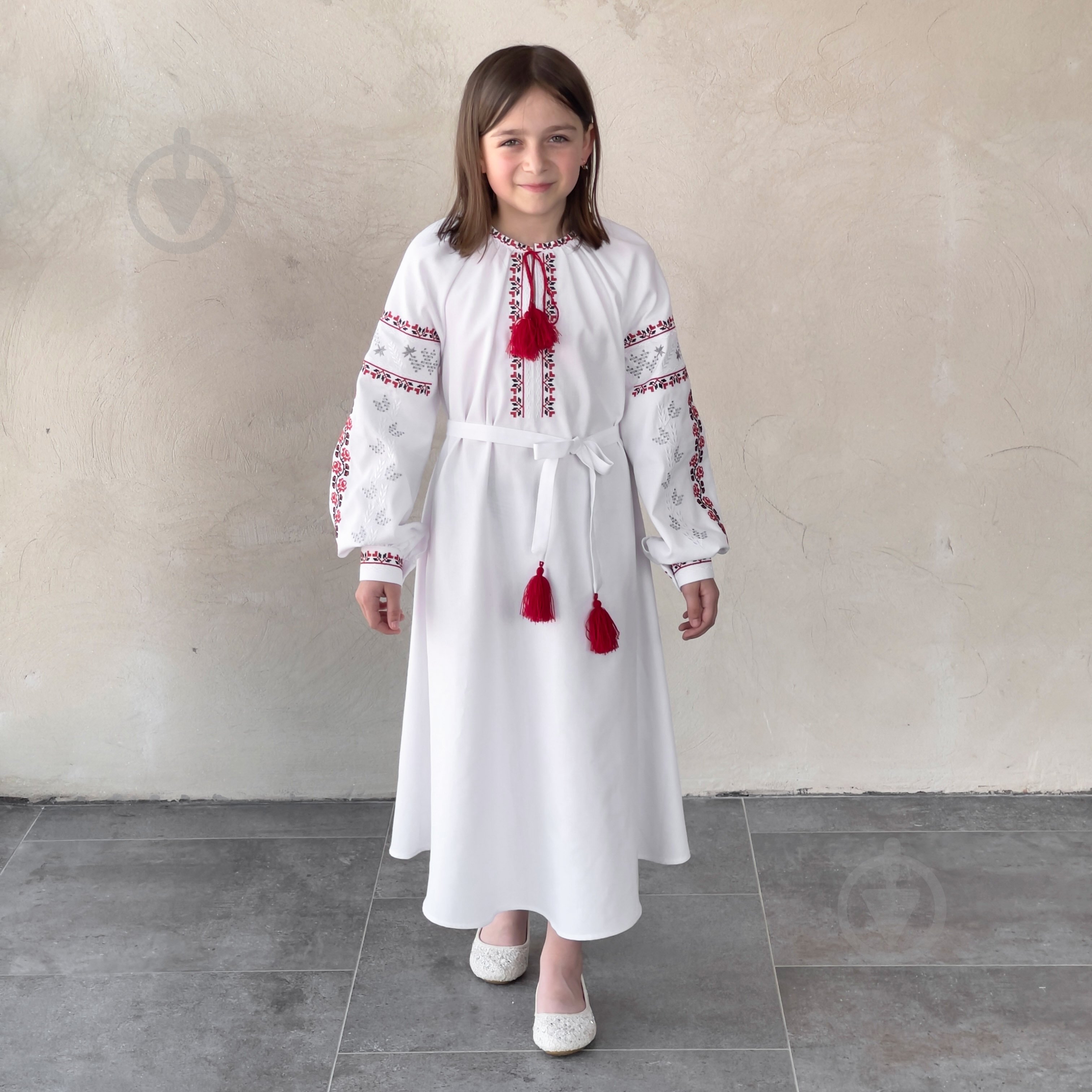 Платье Эдельвика р.140 белый 162-25/09 - фото 2