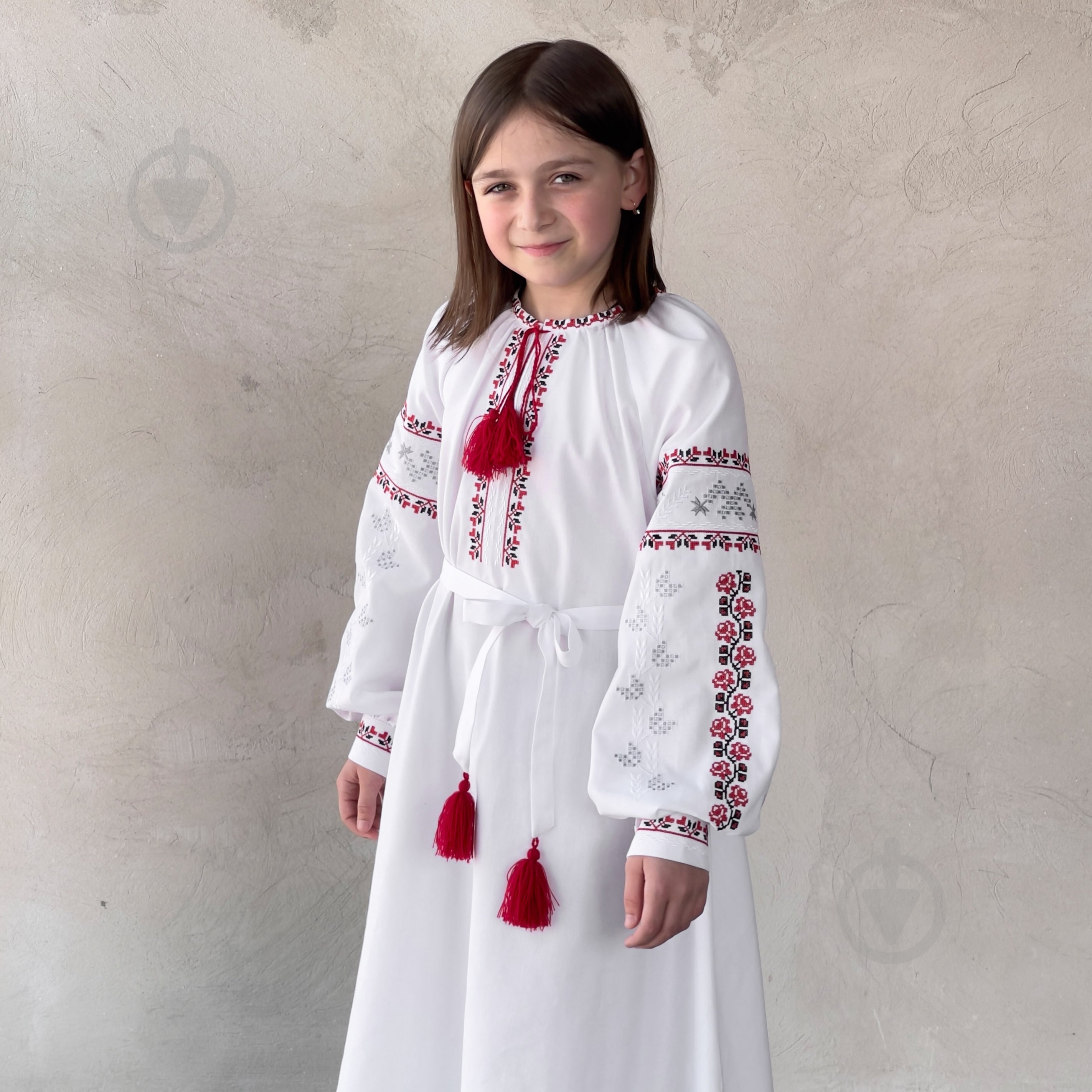Платье Эдельвика р.140 белый 162-25/09 - фото 3