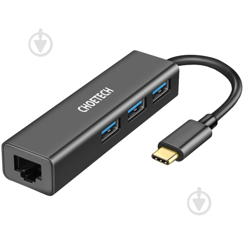 USB-хаб Choetech HUB-U02-BK - фото 1