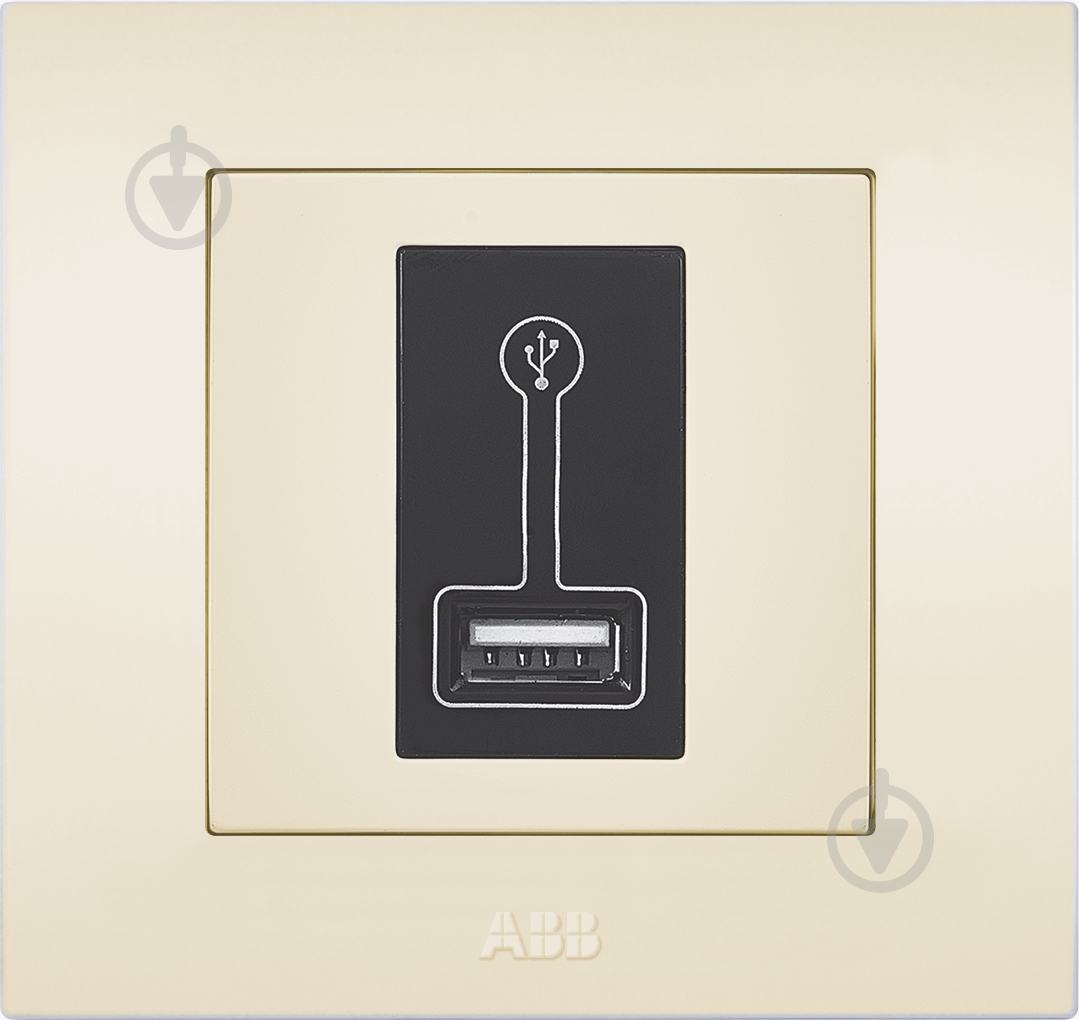 Розетка USB ABB Cosmo титан 619-011400-142 - фото 1