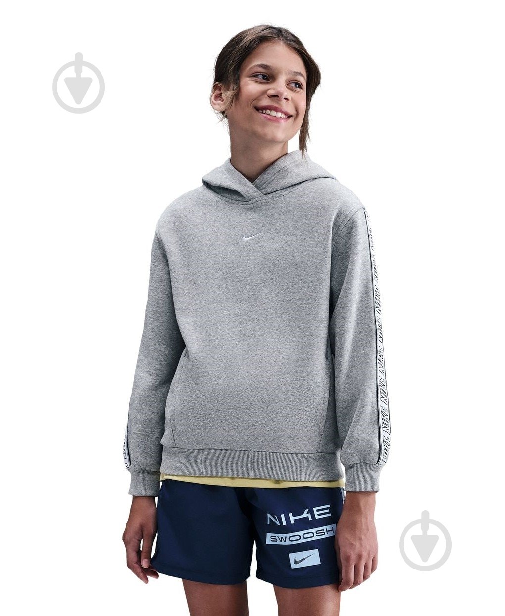 Джемпер Nike K NSW CLUB+ FLC HDY HQ9321-063 р.XL сірий - фото 1