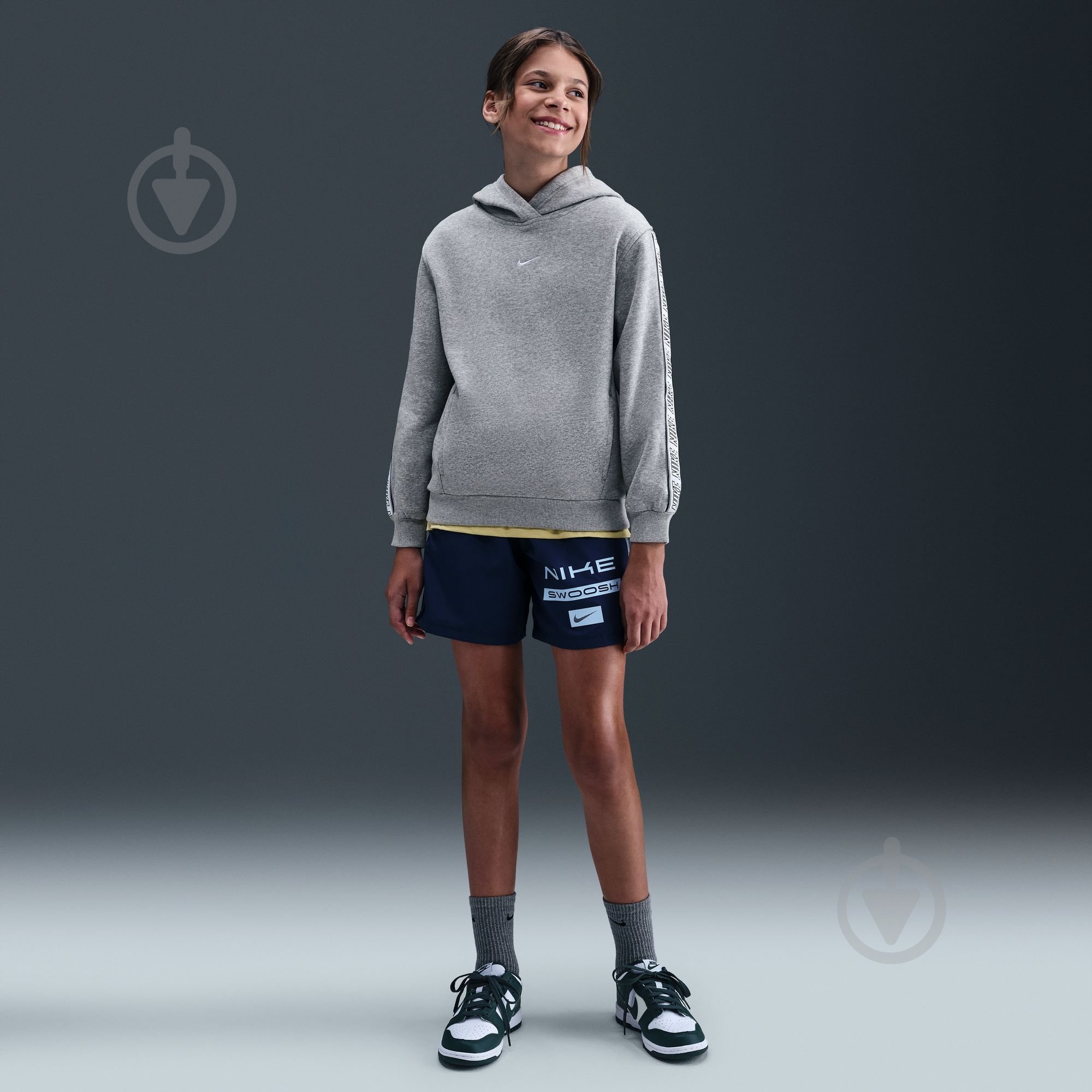 Джемпер Nike K NSW CLUB+ FLC HDY HQ9321-063 р.XL сірий - фото 10