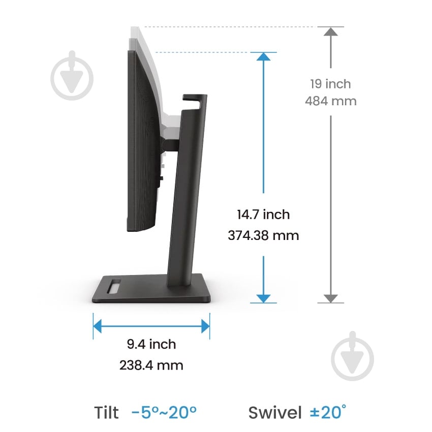 Монитор BenQ 23,8" (9H.LMJLJ.LBE) - фото 10