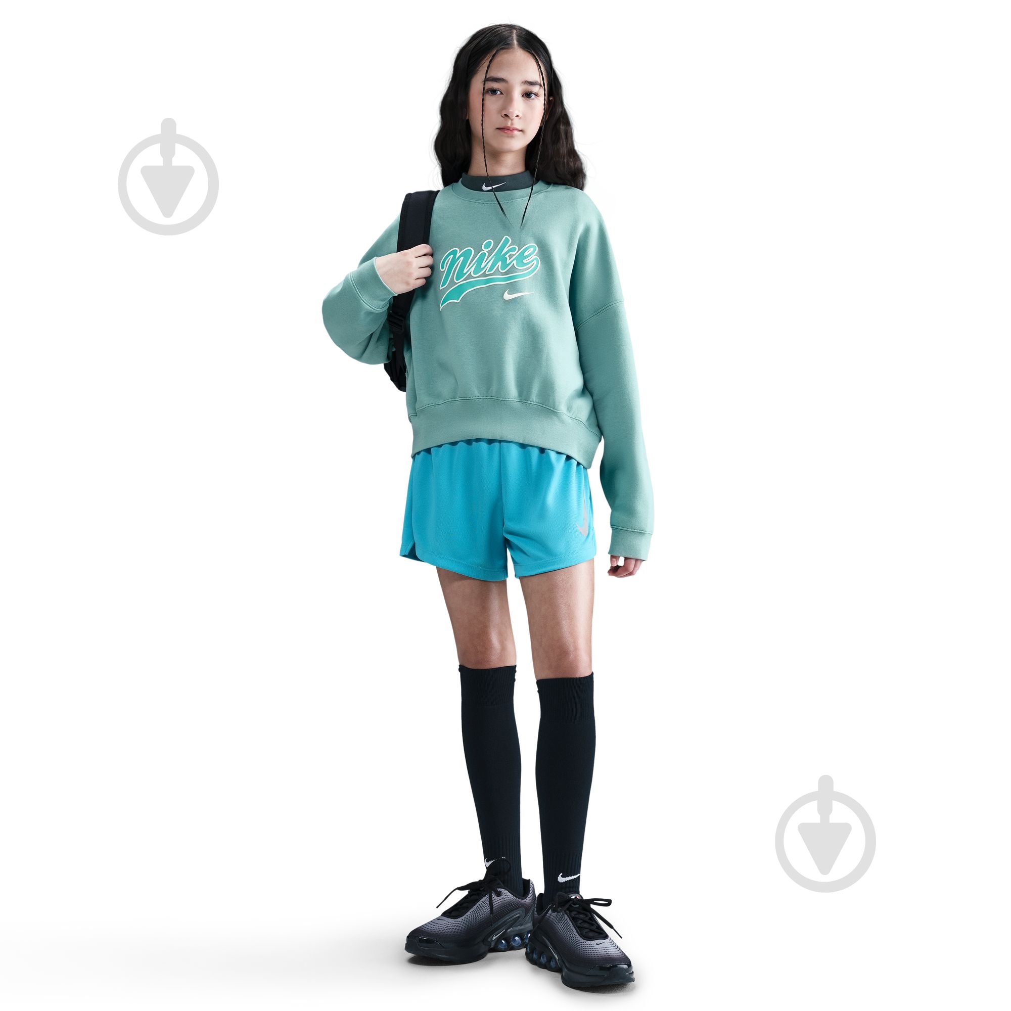 Світшот Nike G NSW TREND FLC CRP CREW IH4308-017 р.S зелений - фото 2 Світшот Nike G NSW TREND FLC CRP CREW IH4308-017 р.S зелений - фото 2