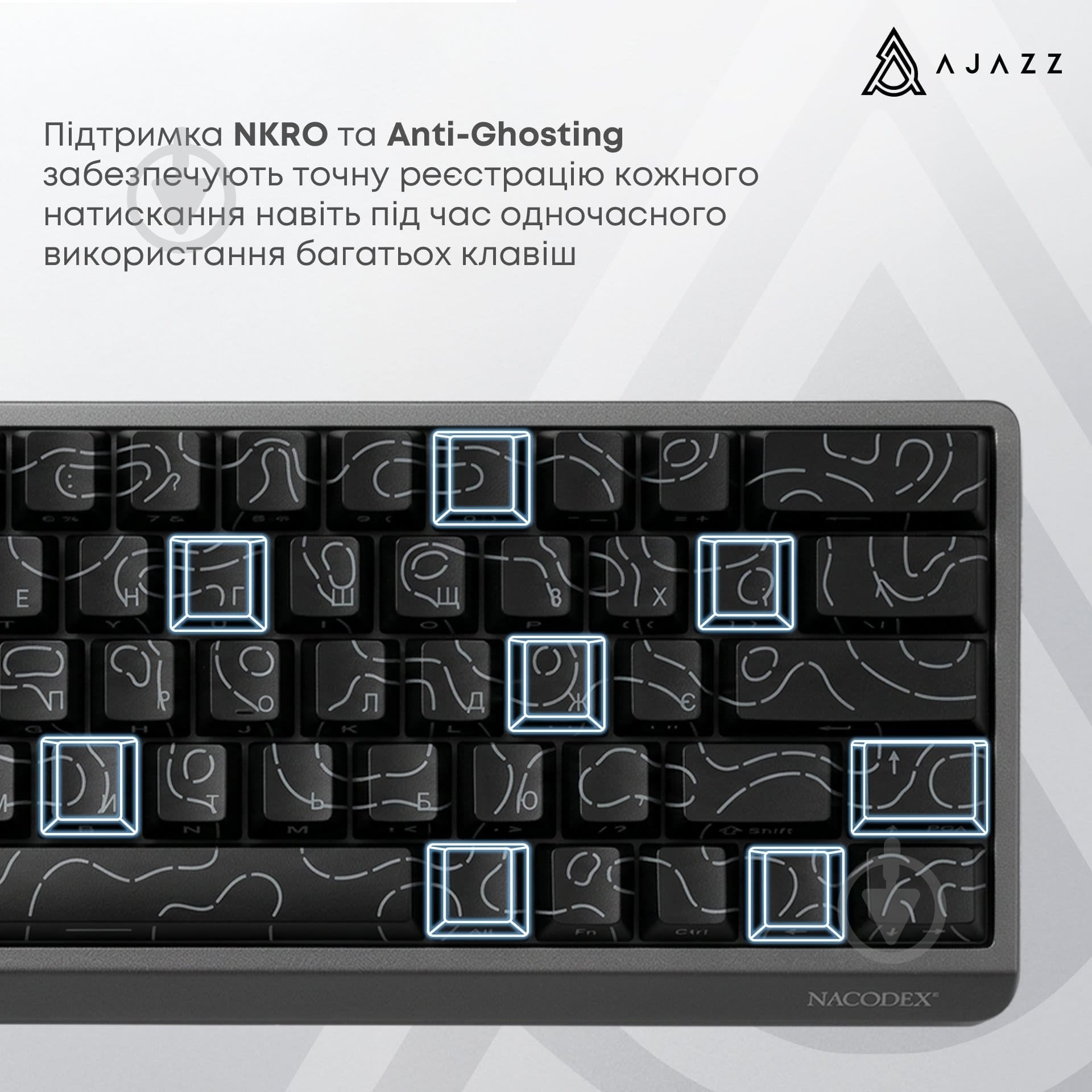Клавиатура игровая Ajazz (NK68-V2-R-PWB) Red Switch - фото 11