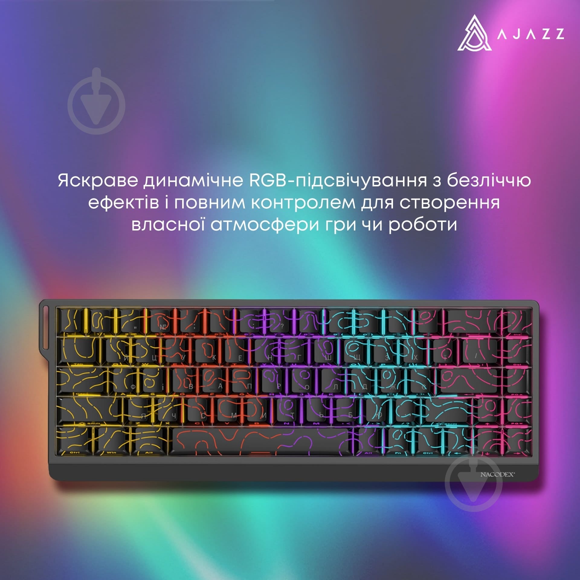 Клавиатура игровая Ajazz (NK68-V2-R-PWB) Red Switch - фото 13