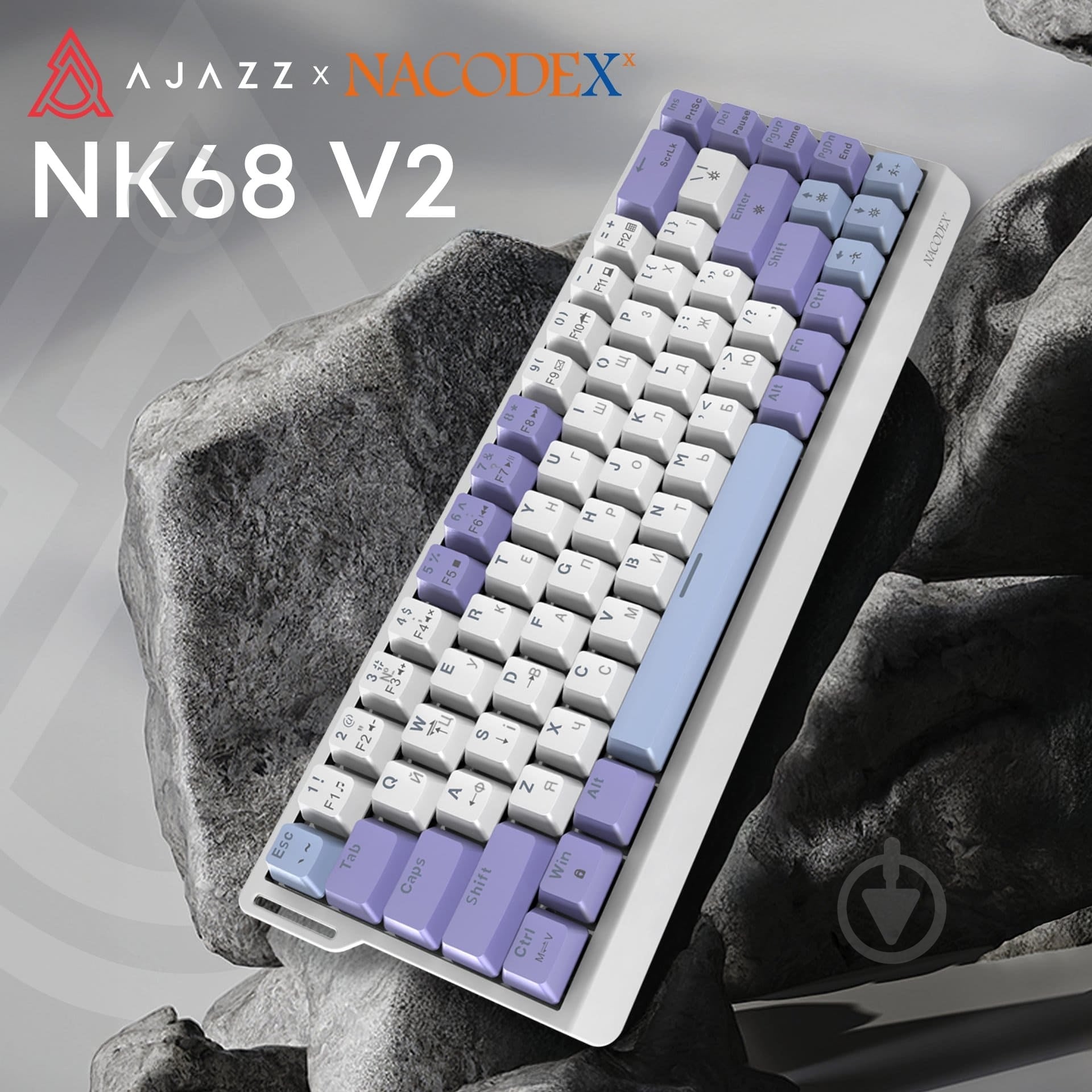 Клавиатура игровая Ajazz (NK68-V2-R-PWB) Red Switch - фото 5