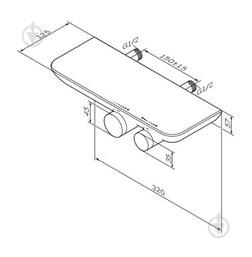Смеситель для душа AM.PM с термостатом Sensation F3040000 - фото 2