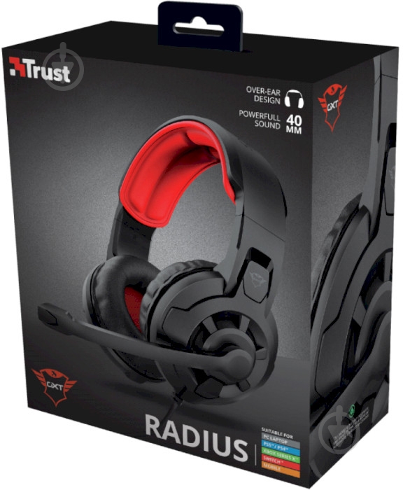 Гарнітура ігрова Trust Multiplatform GTX 411 Radius black (24076) - фото 6 Гарнітура ігрова Trust Multiplatform GTX 411 Radius black (24076) - фото 6