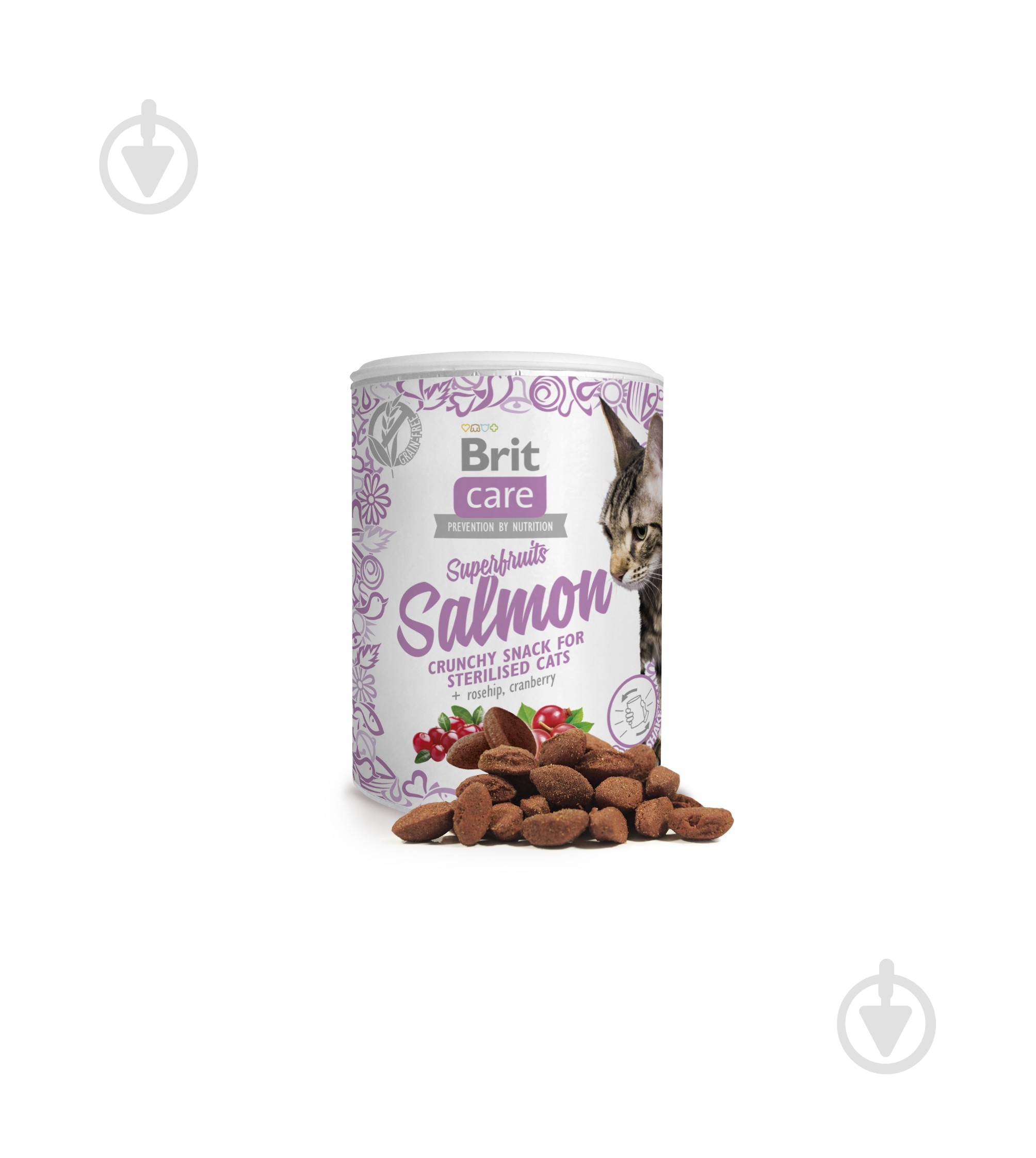 Лакомство Brit Care Superfruits для стерилизованных кошек Salmon с лососем, шиповником и клюквой 100 г - фото 2