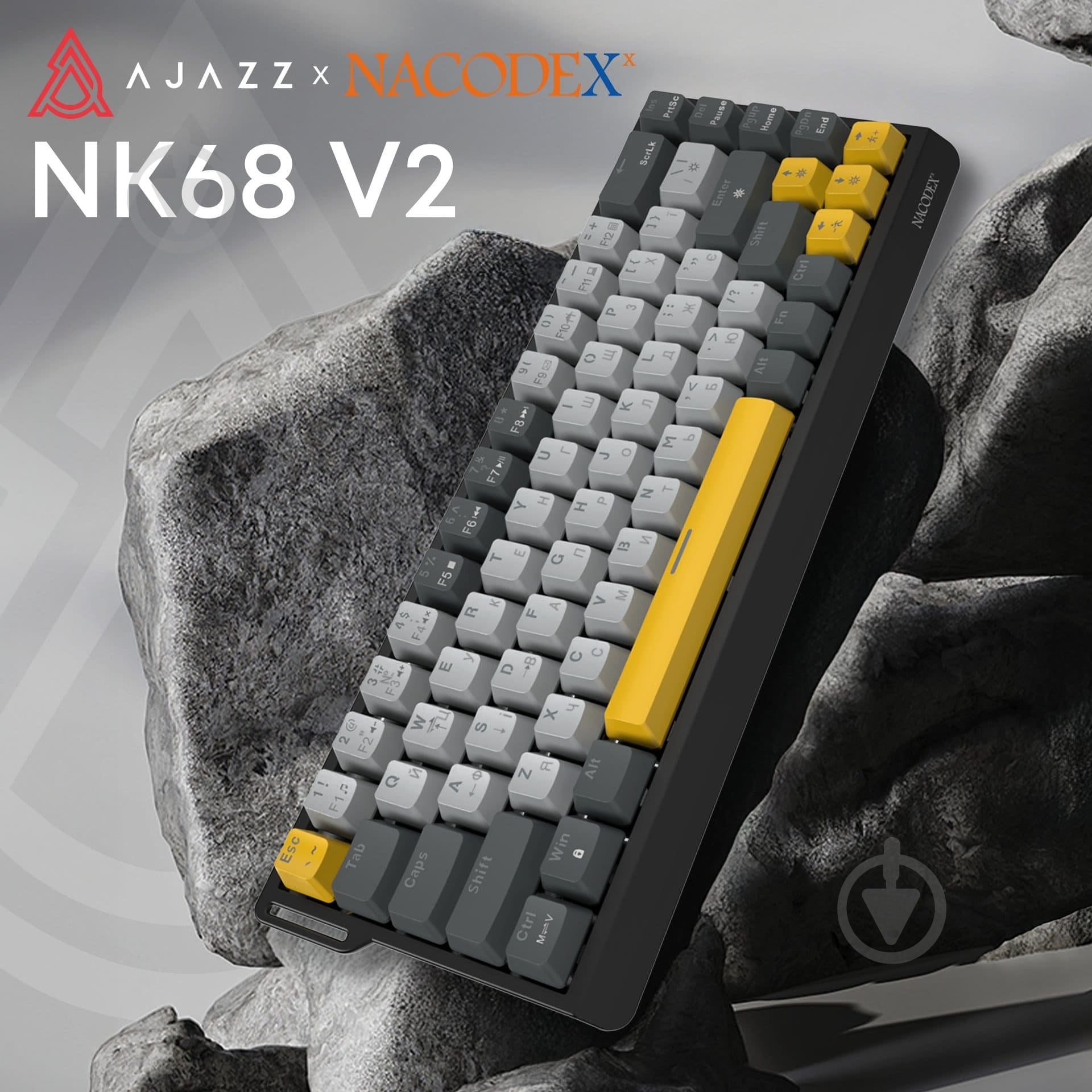 Клавиатура игровая Ajazz (NK68-V2-R-BGY) Red Switch - фото 5