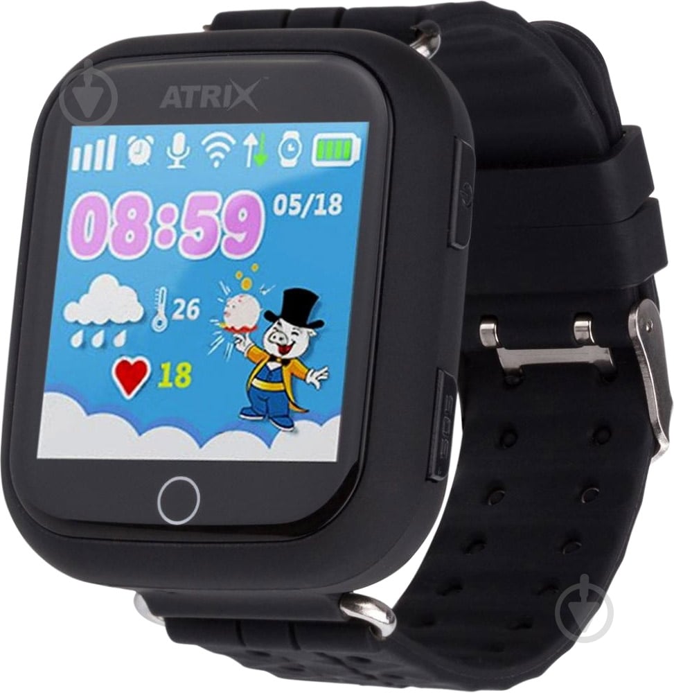 Смарт-часы Atrix Smart watch iQ100 Touch GPS black - фото 1