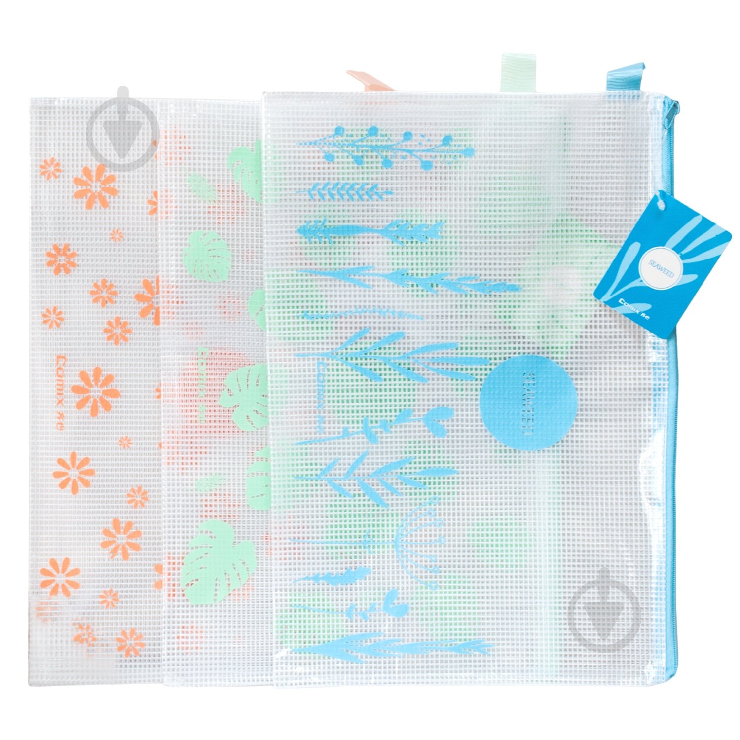 Папка пластиковая на молнии А4 прозрачная с принтом ассорти (A3254-assorted) Comix - фото 1 Папка пластиковая на молнии А4 прозрачная с принтом ассорти (A3254-assorted) Comix - фото 1