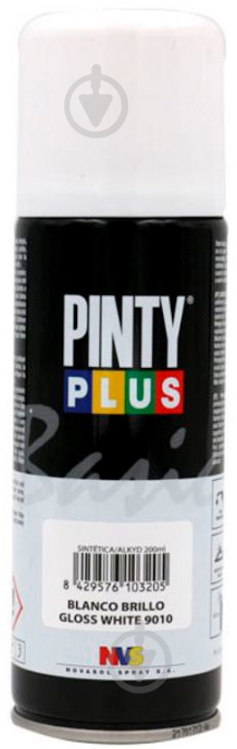 Краска аэрозольная на алкидной основе (Ral 9010) 200 мл Basic PINTYPLUS - фото 1