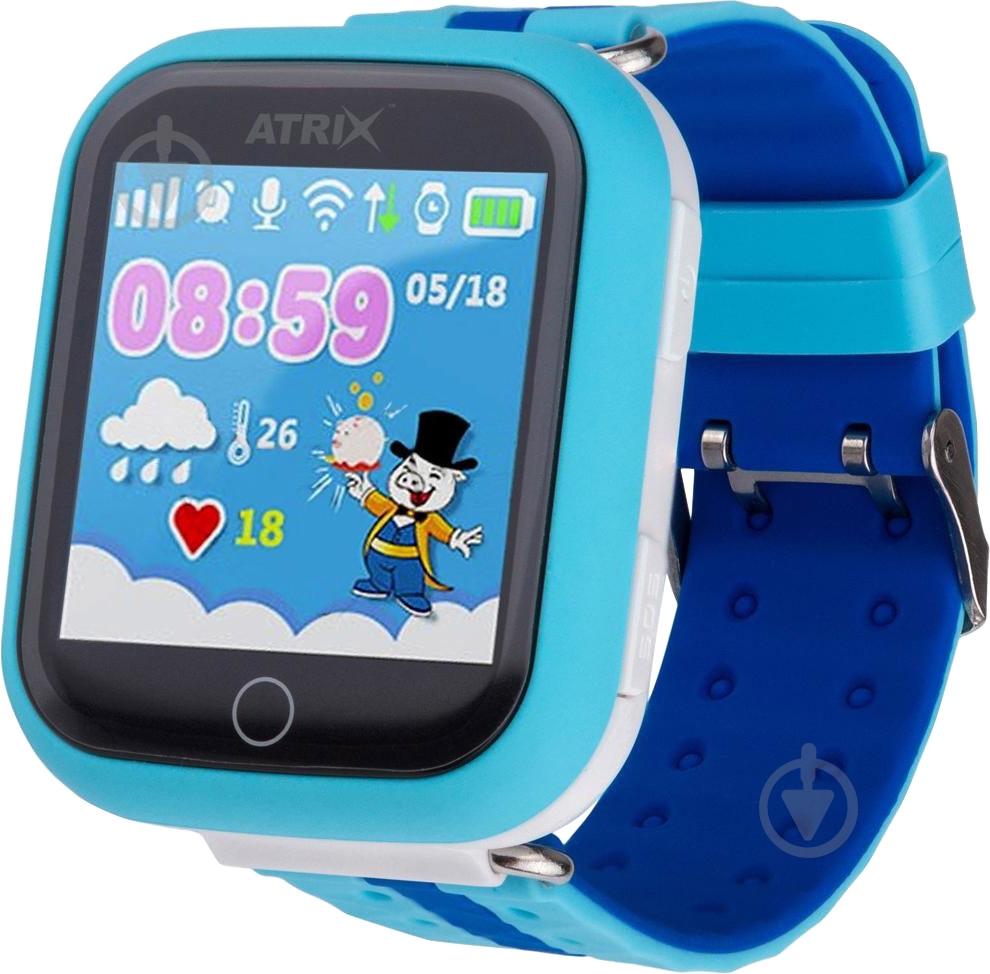 Смарт-часы Atrix Smart watch iQ100 Touch GPS blue - фото 1