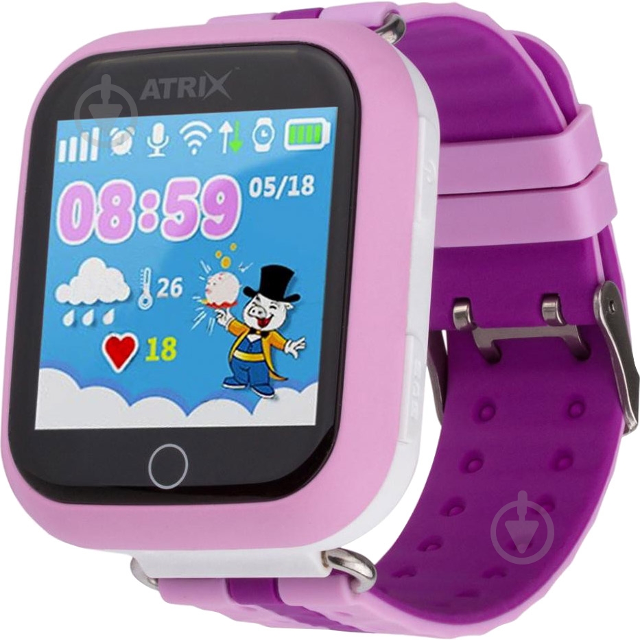 Смарт-часы Atrix Smart watch iQ100 Touch GPS pink - фото 1 Смарт-часы Atrix Smart watch iQ100 Touch GPS pink - фото 1