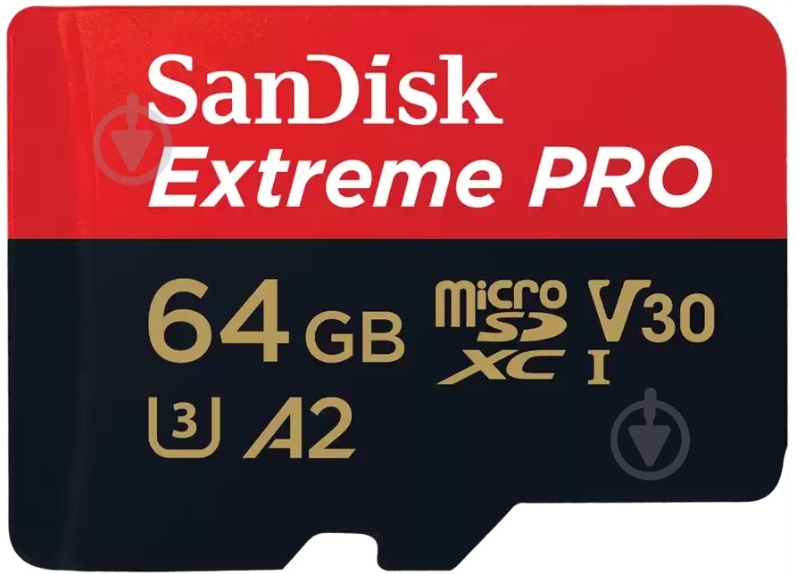 Карта пам'яті SanDisk microSD 64 ГБ UHS-I Class 3 (U3)Class 10 (SDSQXCU-064G-GN6MA) - фото 1 Карта пам'яті SanDisk microSD 64 ГБ UHS-I Class 3 (U3)Class 10 (SDSQXCU-064G-GN6MA) - фото 1