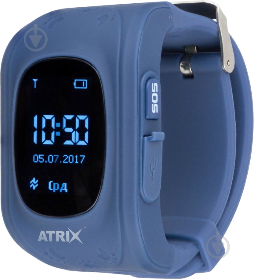 Смарт-часы Atrix Smart watch iQ300 GPS dark blue - фото 1 Смарт-часы Atrix Smart watch iQ300 GPS dark blue - фото 1