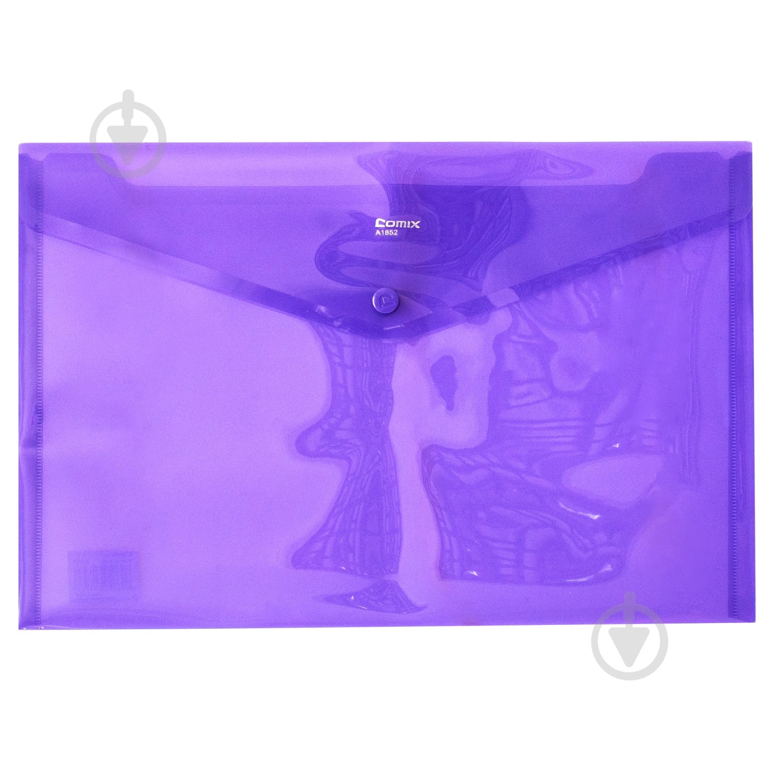 Папка-конверт на кнопці А3 прозора фіолетова (A1852-PR) Comix - фото 1 Папка-конверт на кнопці А3 прозора фіолетова (A1852-PR) Comix - фото 1
