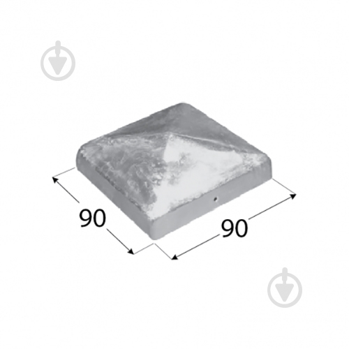 Колпак Domax для столба 90х90х1 мм DK90 - фото 2